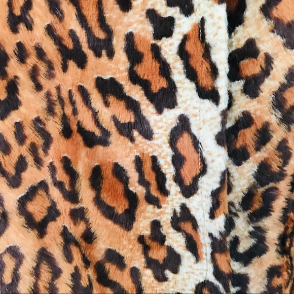 Philippe ADEC PARIS Rouge Ligne $545 LEOPARD Print Faux Fur SWING JACKET Size 8 - Picture 15 of 16